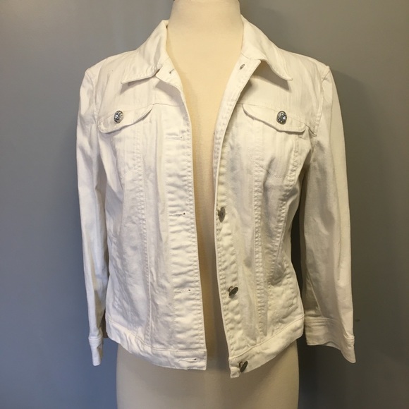 Charter Club White Jean Jacket - Picture 2 of 5